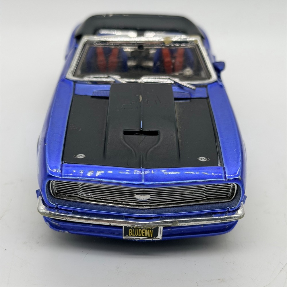 Vintage 1968 Maisto Chevrolet Camaro SS PRO RODZ Blue Convertible Die Cast Car - Picture 4 of 15